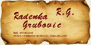 Radenka Grubović vizit kartica